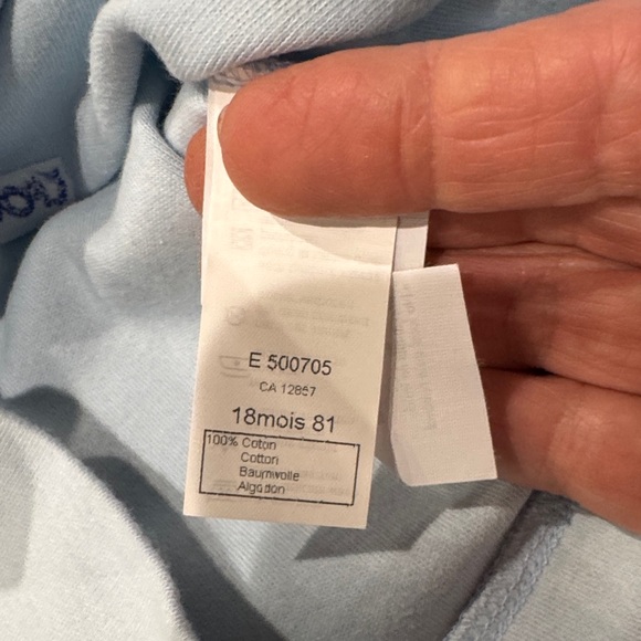 Kids Mini Man Set with Fish Design - Light Blue and Cream 18 Months - Picture 5 of 5